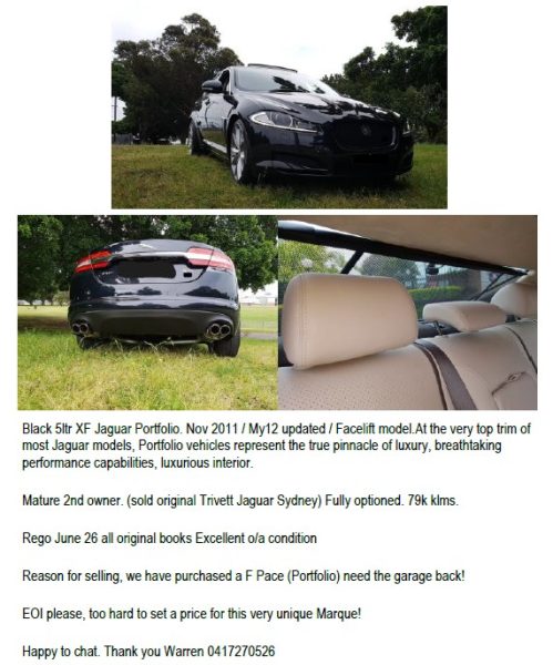Black 5ltr XF Jaguar Portfolio